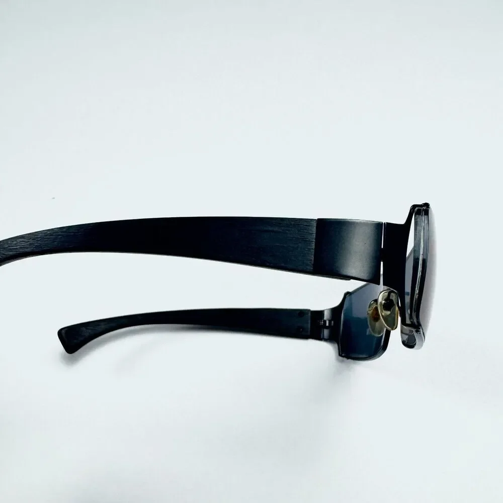 Gold & Wood Paris H05.8 Wood Temple Eyeglass Frames Men 61-17 Black Metal RX